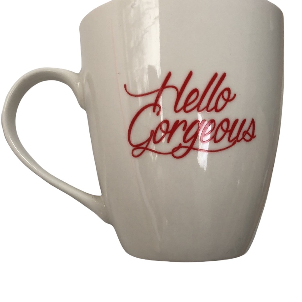 Hello Gorgeous Large White‎ & Red Pfaltzgraff Everyday Mug